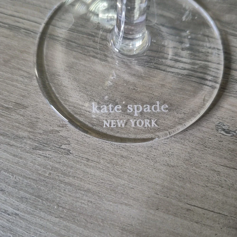 Lenox Kate Spade New York Larabee Dot Wine Glass Set of 3 16oz Discontinued